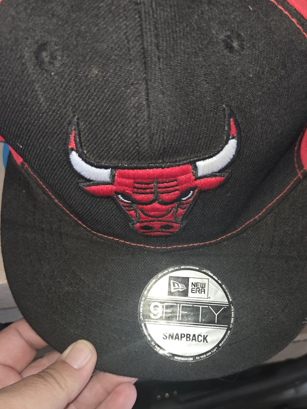 New Era Chicago Bulls 9FIFTY Snapback Hat - Red & Black